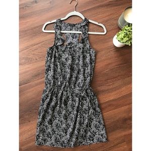 AQUA by Bloomingdales Floral B/W Dress XS